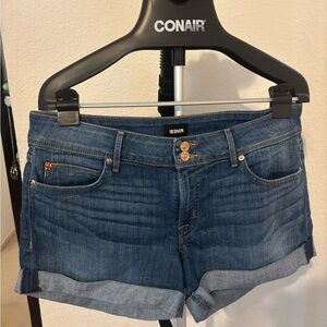 Hudson Jeans Women's Cuffed Blue Jean Shorts